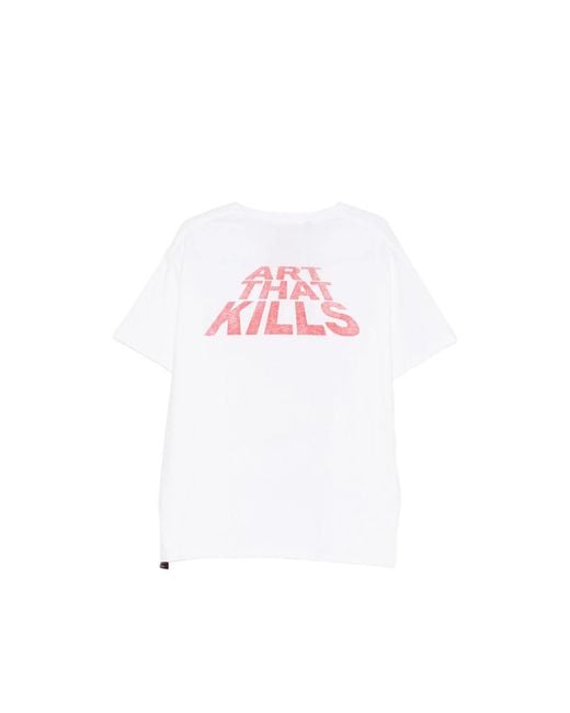 GALLERY DEPT. White Skeleton-Graphic T-Shirt for men