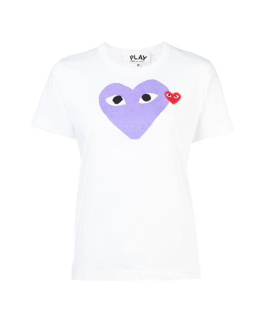 COMME DES GARÇONS PLAY Blue Heart Logo T-Shirt