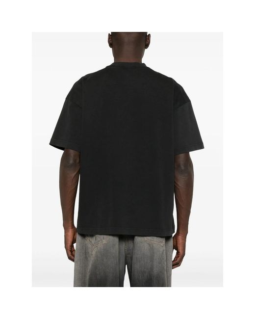 Cole Buxton Black Logo-Embroidered T-Shirt for men