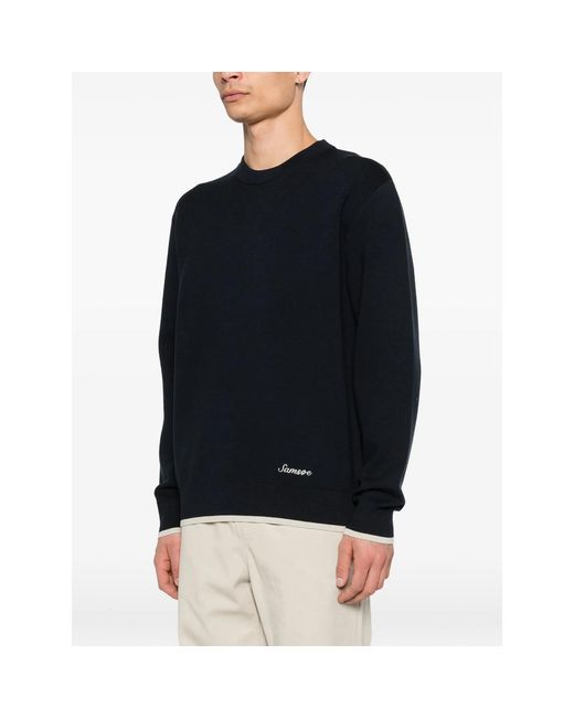 Samsøe & Samsøe Blue Crew Neck Sweater Sarico Salut for men