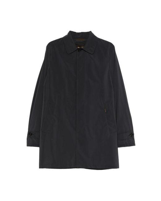 Moorer Black Vittor-Ac Button-Up Coat for men