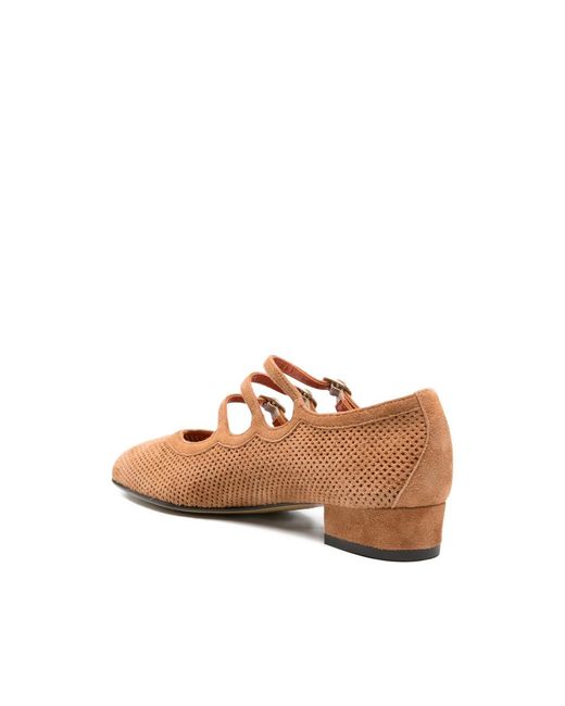 CAREL PARIS Brown Ariana Buckled Pumps