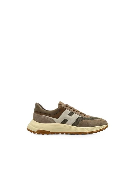 Hogan Green Hyperlight Panelled Sneakers for men