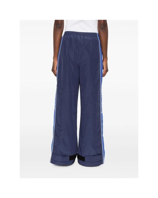 Balenciaga Blue Logo-Detail Track Pants