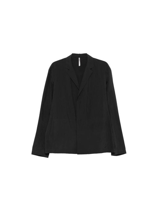 Veilance Black Notched-Lapels Blazer for men