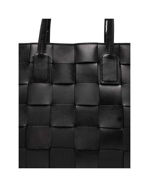 Dragon Diffusion Black Medium Pino Woven Top-Handle Tote Bag
