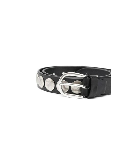 Eraldo Black Studded Belt for men
