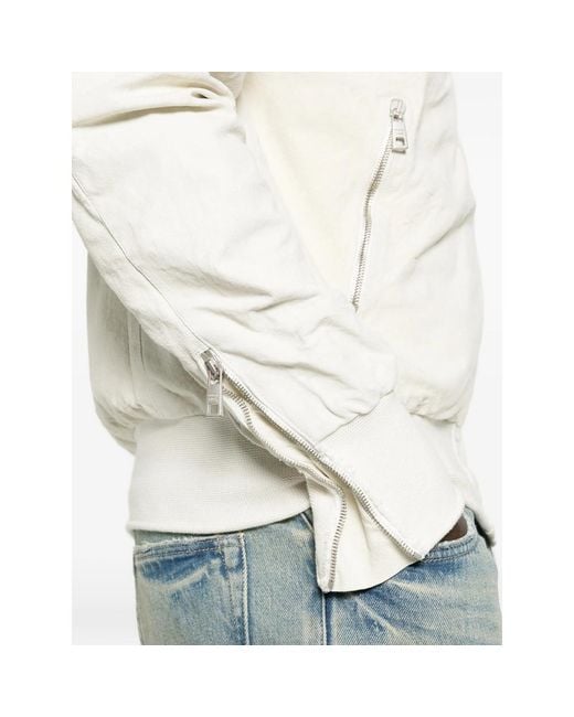 Giorgio Brato White Zip-Up Jacket for men