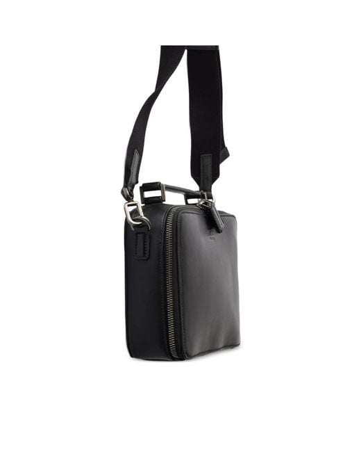 Prada Black Brique Leather Bag for men