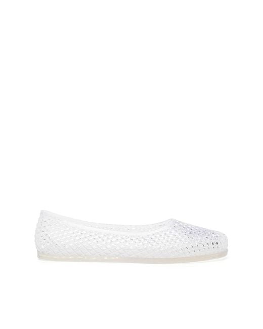 Ancient Greek Sandals White Ballerina Shoes Transparent Jelly