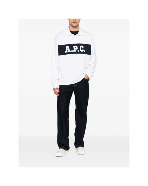 A.P.C. White Polo Shirts for men
