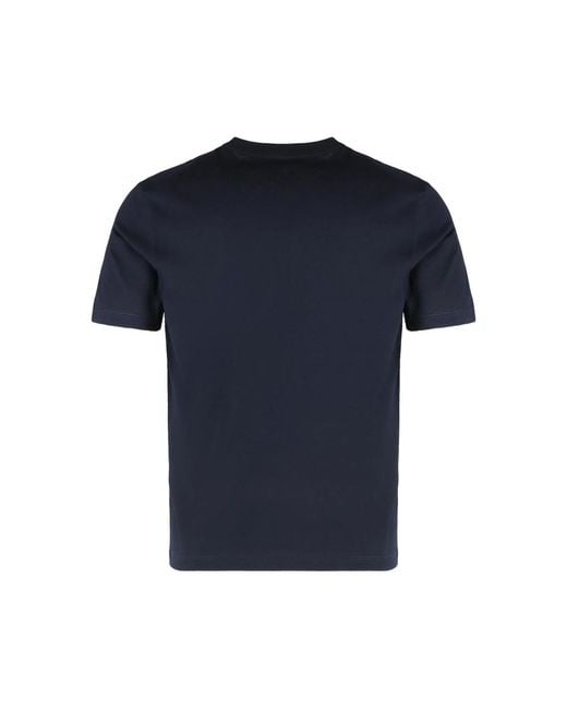 Paul & Shark Blue Logo-Detail Cotton T-Shirt for men
