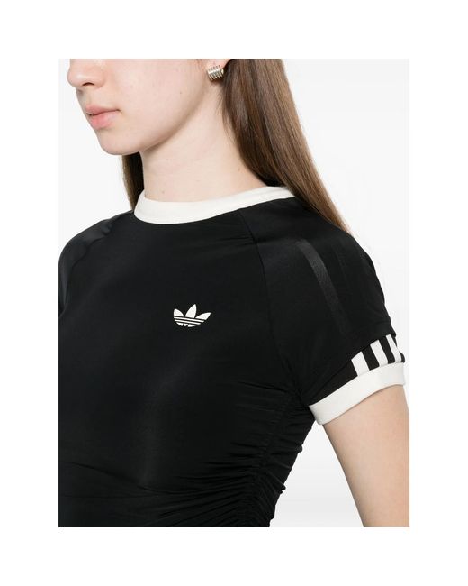 Adidas Black Three Stripe Logo T-Shirt