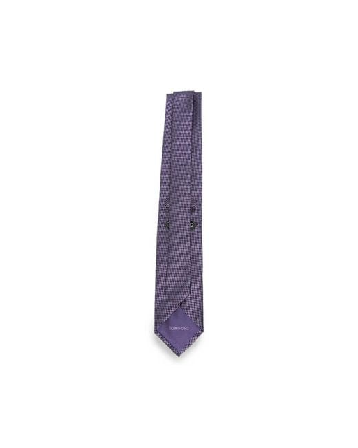 Tom Ford Purple Patterned Tie for men