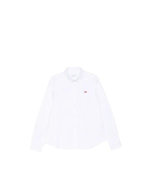 Maison Kitsuné White Shirt Cotton for men
