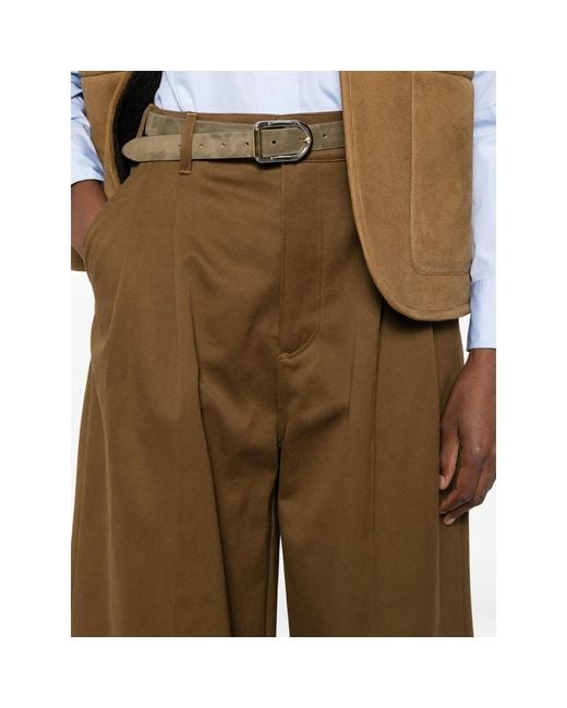 Soeur Green Pleated Trousers