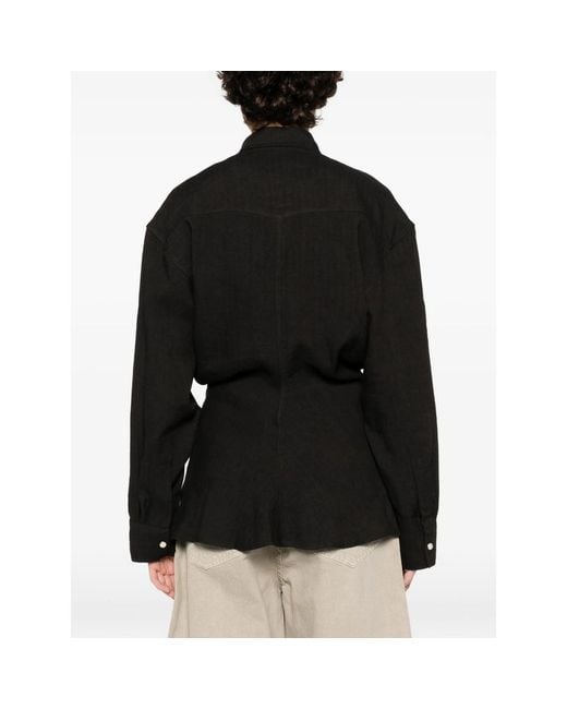 Studio Nicholson Black Buttoned Pocket Shirt