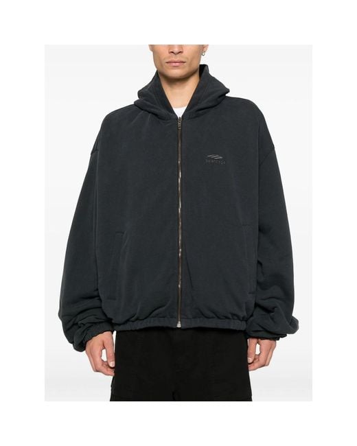Balenciaga Black Zip -Fastening Hoodie for men