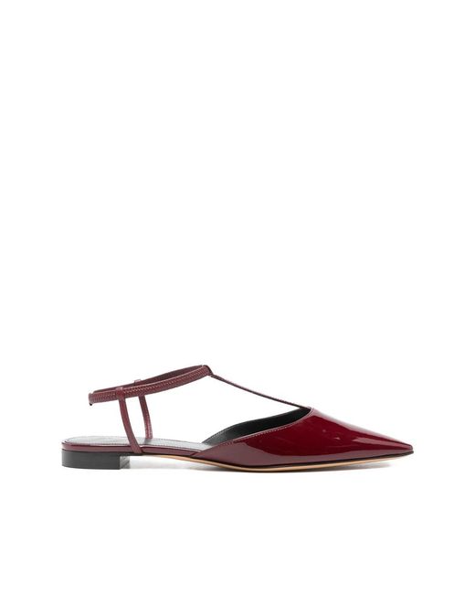 Eraldo Red Point-Toe Flat Pumps