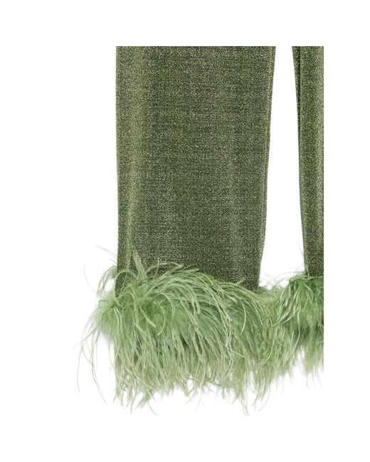 Oseree Green Wide Trousers