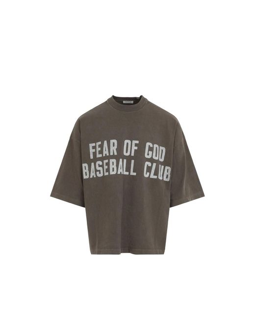 Fear Of God Gray Baseball Club Short Sleeves Tee for men
