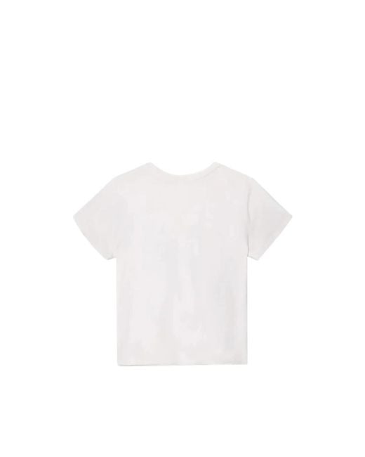 Re/done White La Vision Graphic-Print T-Shirt