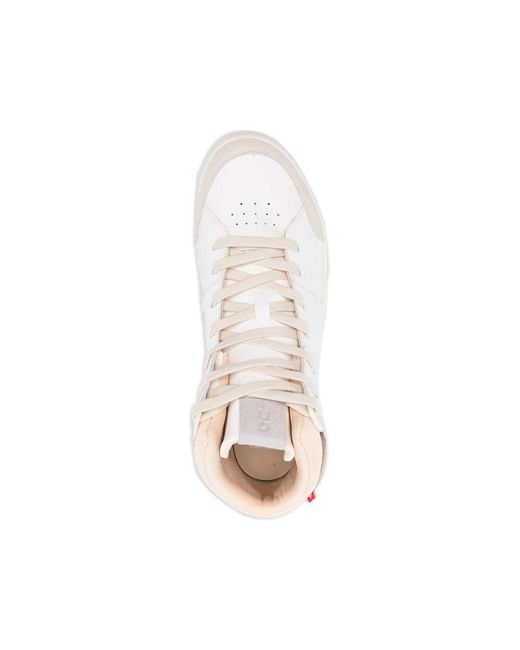 On Shoes White Roger Clubhouse Mid Lace-Up Sneakers