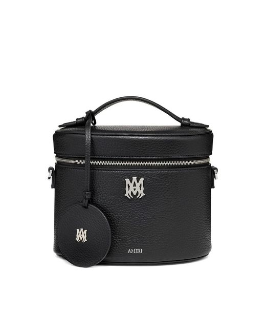 Amiri Black Large Top-Handle Vanity Bag