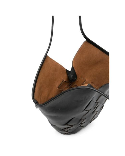 Hereu Black Coloma Leather Shoulder Bag