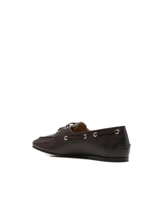 Henderson Brown Paola Eyelet Lace-Up Boat Shoes