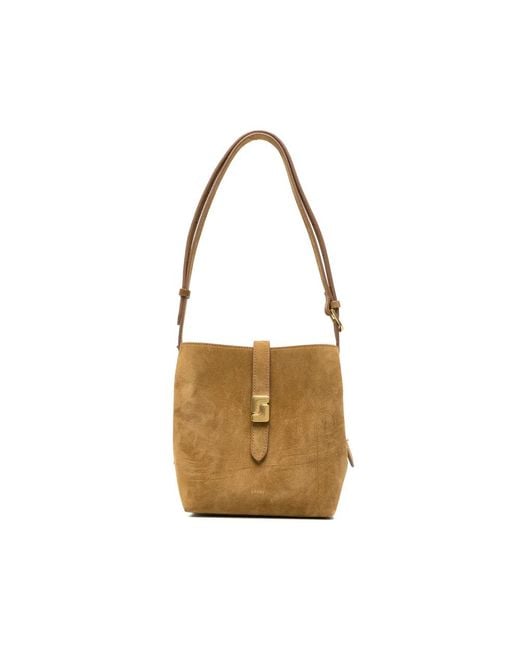 Soeur Brown Mini Bello Suede Shoulder Bag