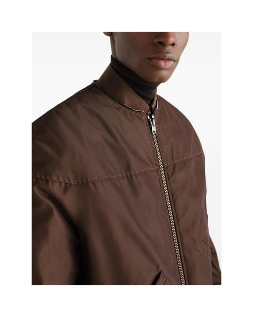Lemaire Brown Quilted Blouson for men