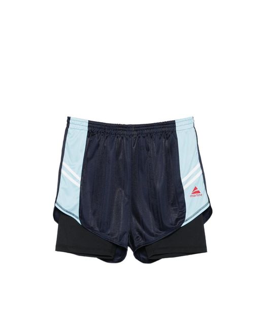 Martine Rose Blue Stripe Detail Shorts