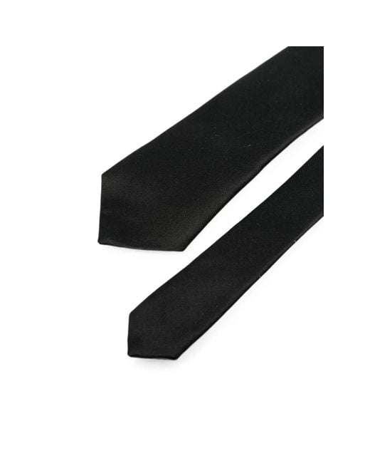Saint Laurent Black Satin-Finish Tie for men