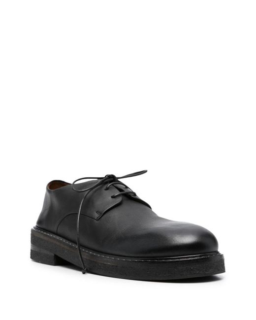Marsèll Black Round-Toe Leather Oxford Shoes for men