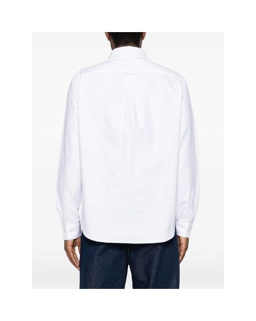 Maison Kitsuné White Shirt Cotton for men