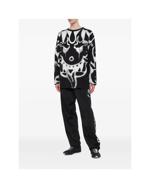 Y-3 Black Chito Graphic Long-Sleeve T-Shirt for men