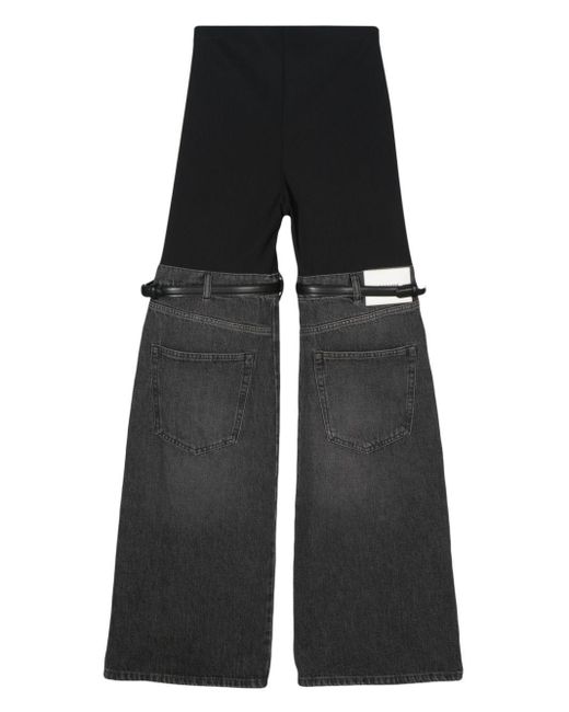 Coperni Black Hybrid Flared Jeans
