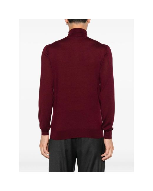 Fedeli Purple Roll-Neck Long-Sleeve Top for men