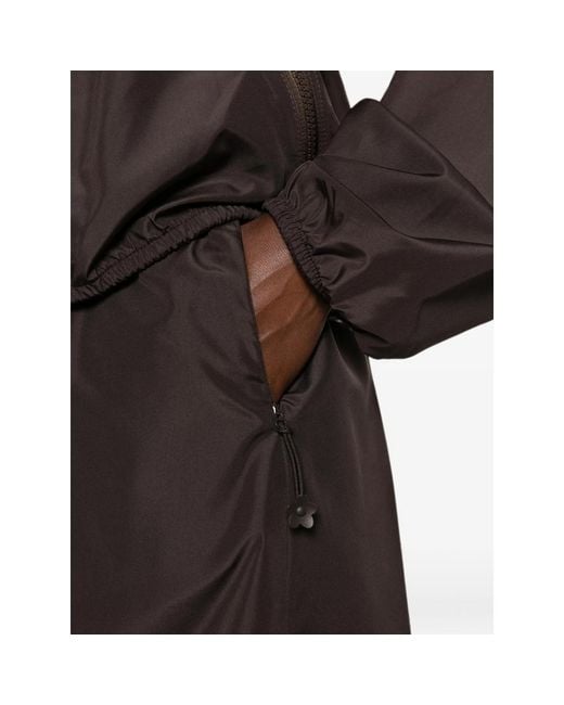 CECILIE BAHNSEN Brown Drawstring-Hem Balloon Midi Skirt
