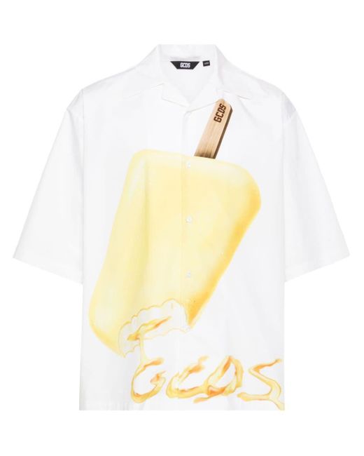 Gcds White Ice Cream Bowling T-Shirt for men