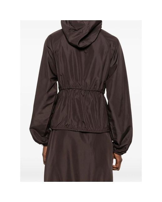 CECILIE BAHNSEN Brown Hooded Drawstring Jacket