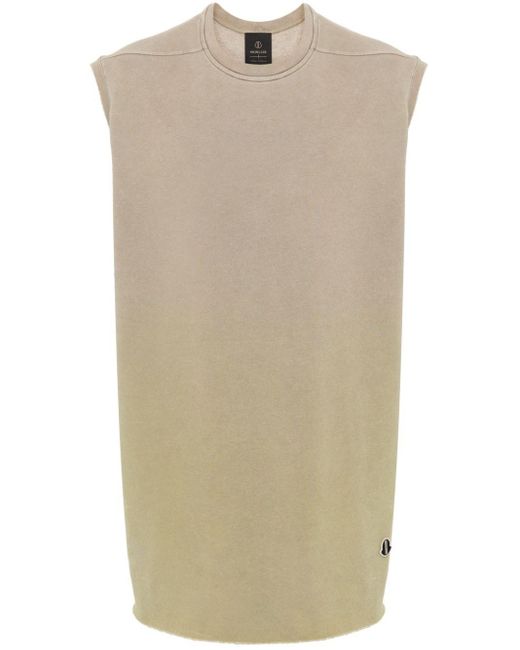 Moncler Natural X Rick Owens Logo-Appliqué Knitted Vest Top for men