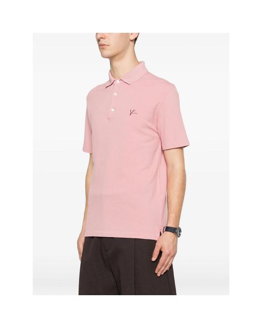 Isaia Pink Polo Shirts for men
