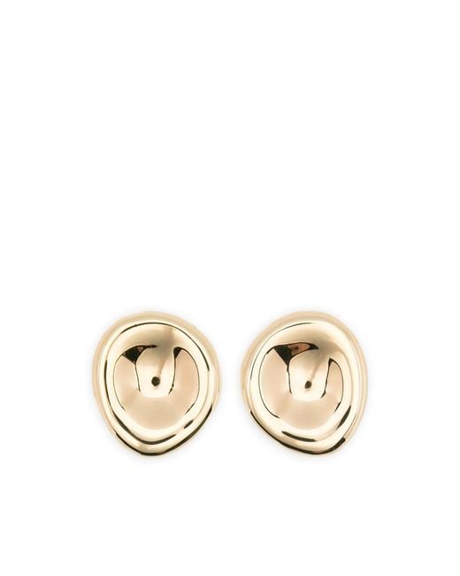 Joseph Metallic Medium Bean Gilded Earrings