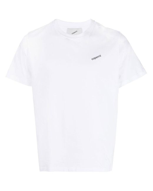 Coperni White Logo-Print Cotton T-Shirt