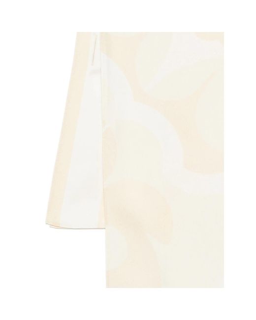 Carven White Floral Scarf