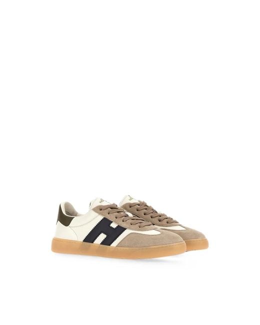 Hogan Natural Hgn86 Panelled Leather Sneakers for men