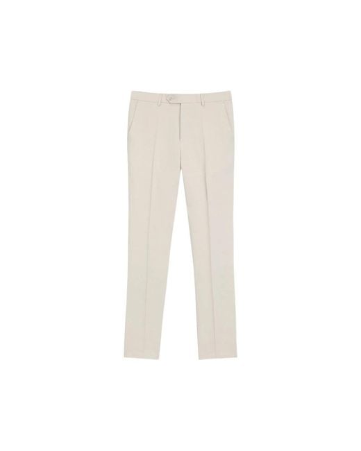 Beckham X Boss White Straight-Leg Trousers for men