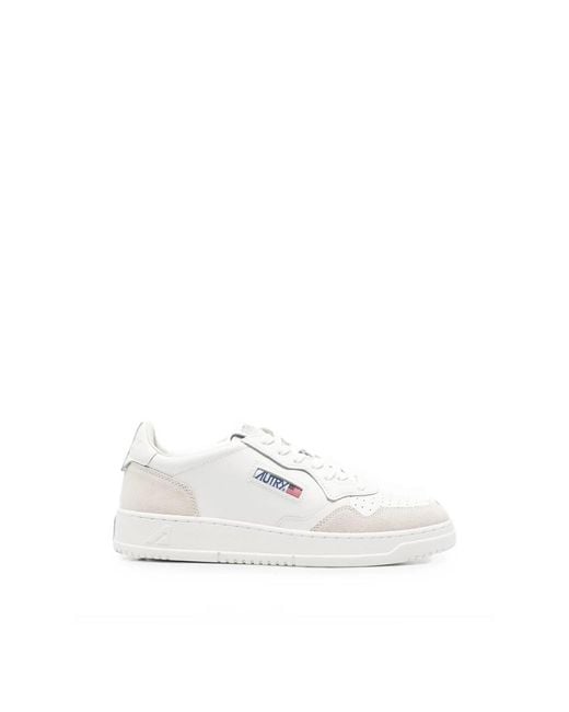 Autry White Medalist Perforated Sneakers for men